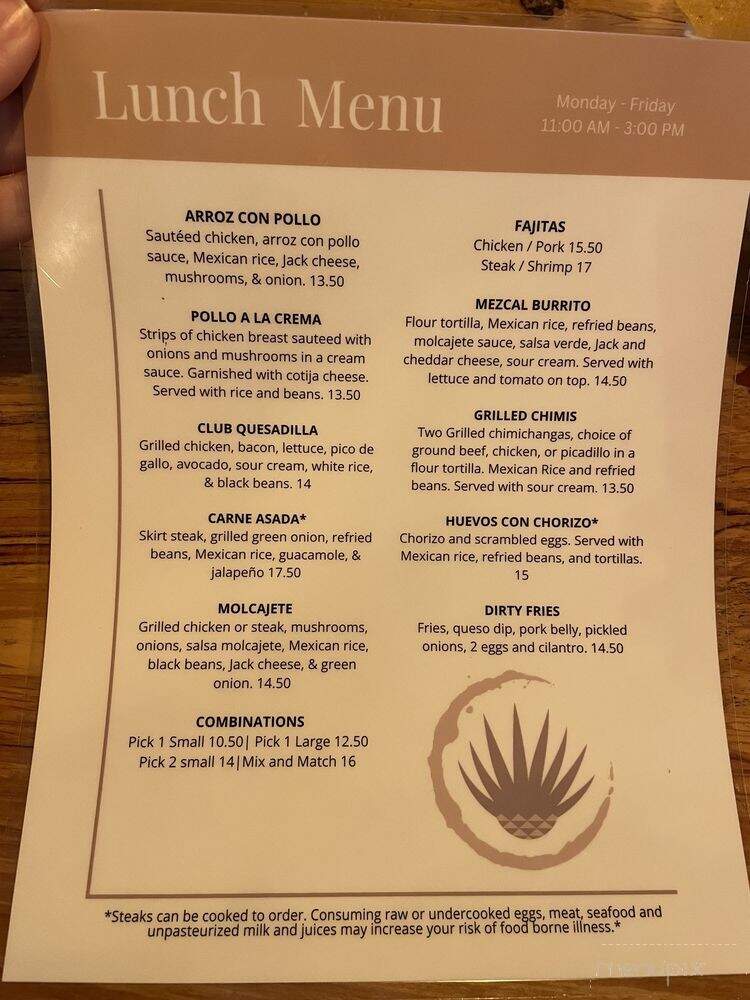 Mezcalitos - Bremerton, WA menu_pic