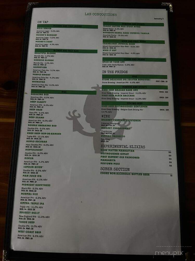 Hoptology Beer Lab + Kitchen - Sacramento, CA menu_pic