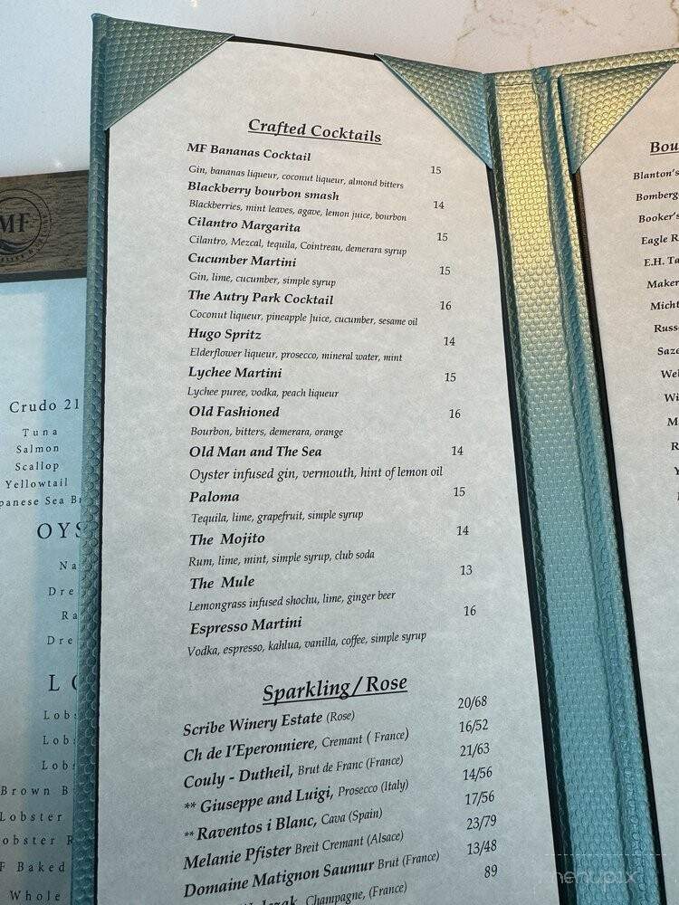 MF Lobster & Ceviche - Houston, TX menu_pic