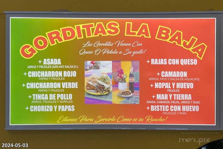 Gorditas La Baja - Norwalk, CA menu_pic