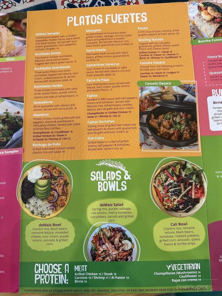 Demaiz Taco Cantina - Mobile, AL menu_pic