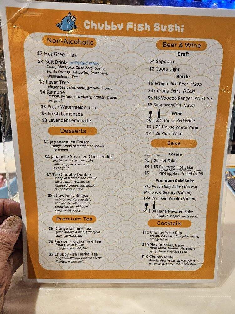 Chubby Fish Sushi - Denver, CO menu_pic