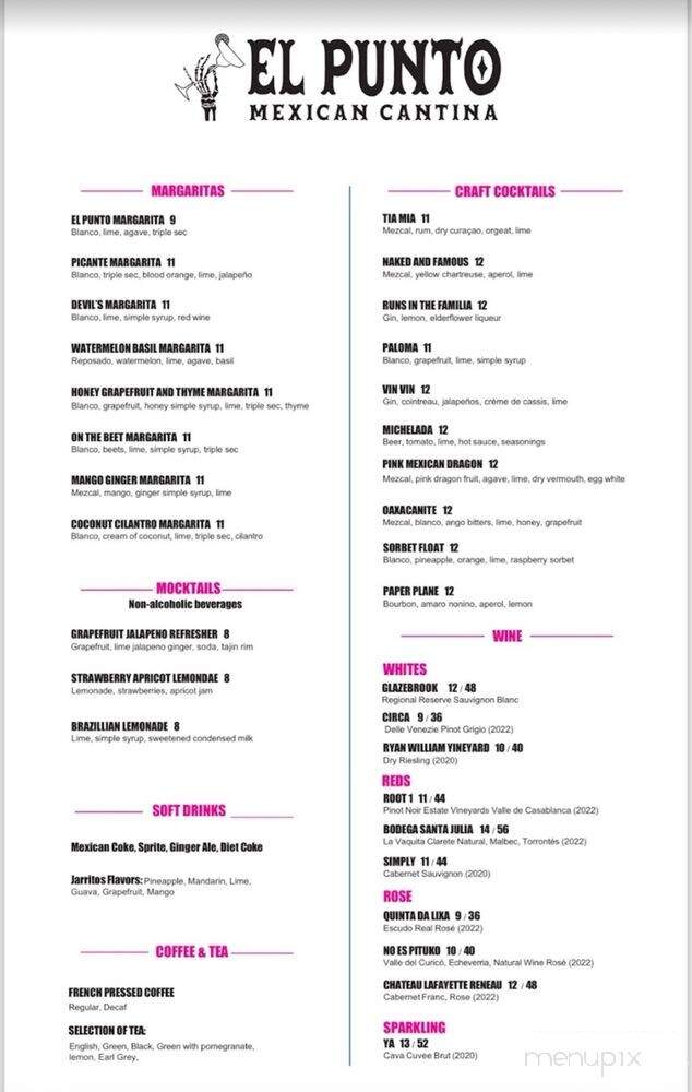 El Punto Mexican Cantina - North Tonawanda, NY menu_pic