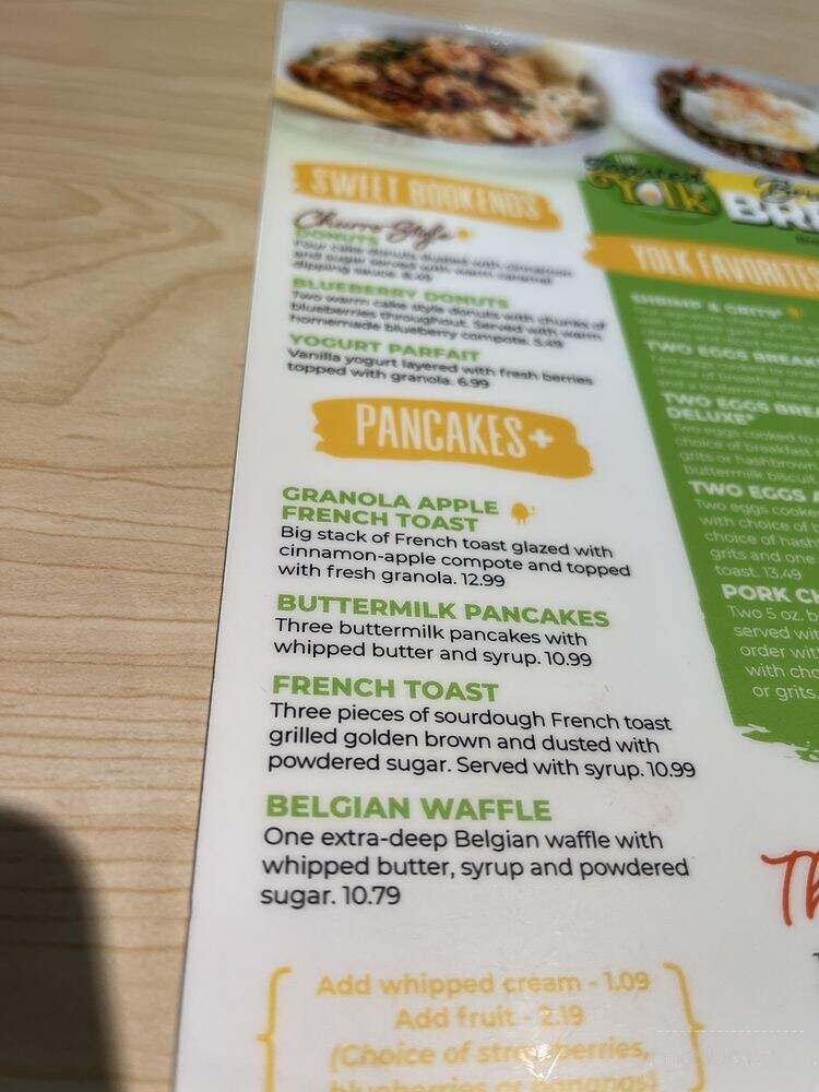 The Toasted Yolk Cafe - Mont Belvieu, TX menu_pic