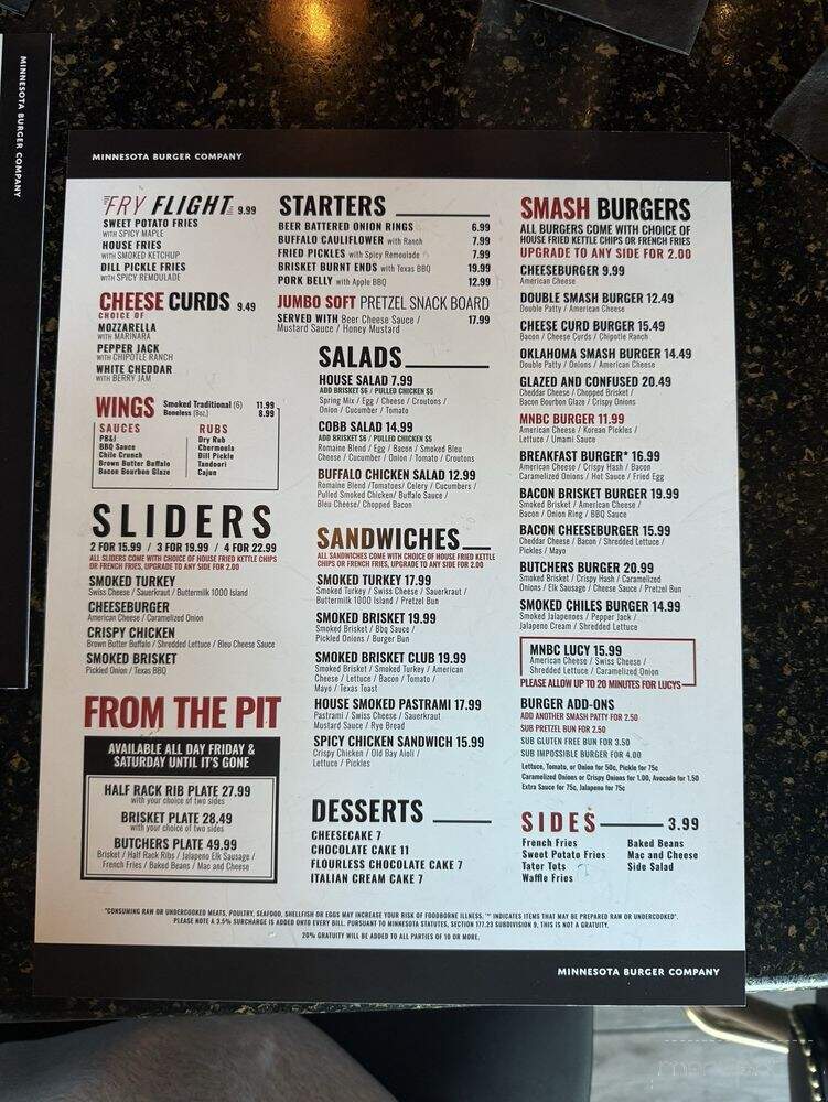 Minnesota Burger Company - Apple Valley, MN menu_pic