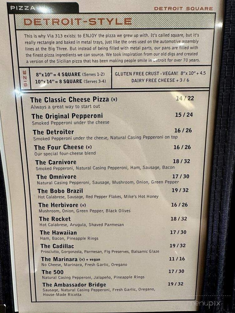 Via 313 Pizza - Houston, TX menu_pic
