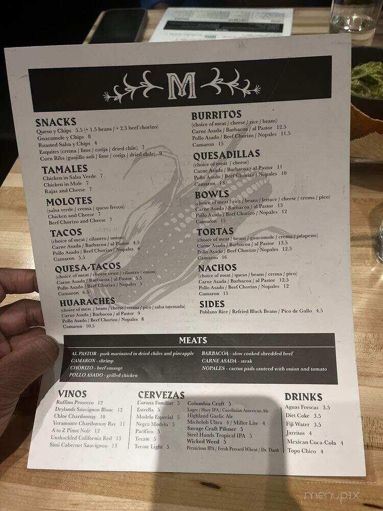 Masa Mexican Street Food - Columbia, SC menu_pic