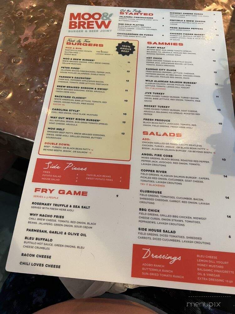 Moo & Brew - Matthews, NC menu_pic