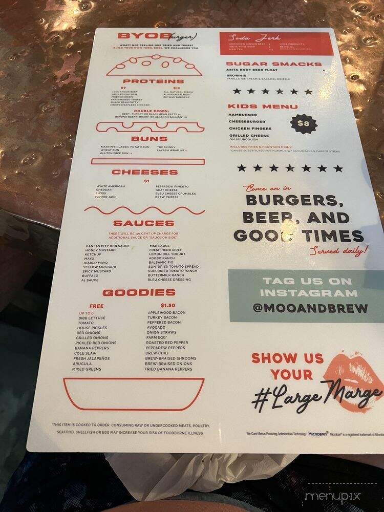 Moo & Brew - Matthews, NC menu_pic