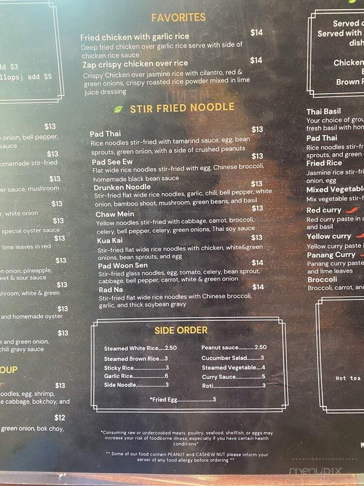 Chalong Thai Street Kitchen - Las Vegas, NV menu_pic