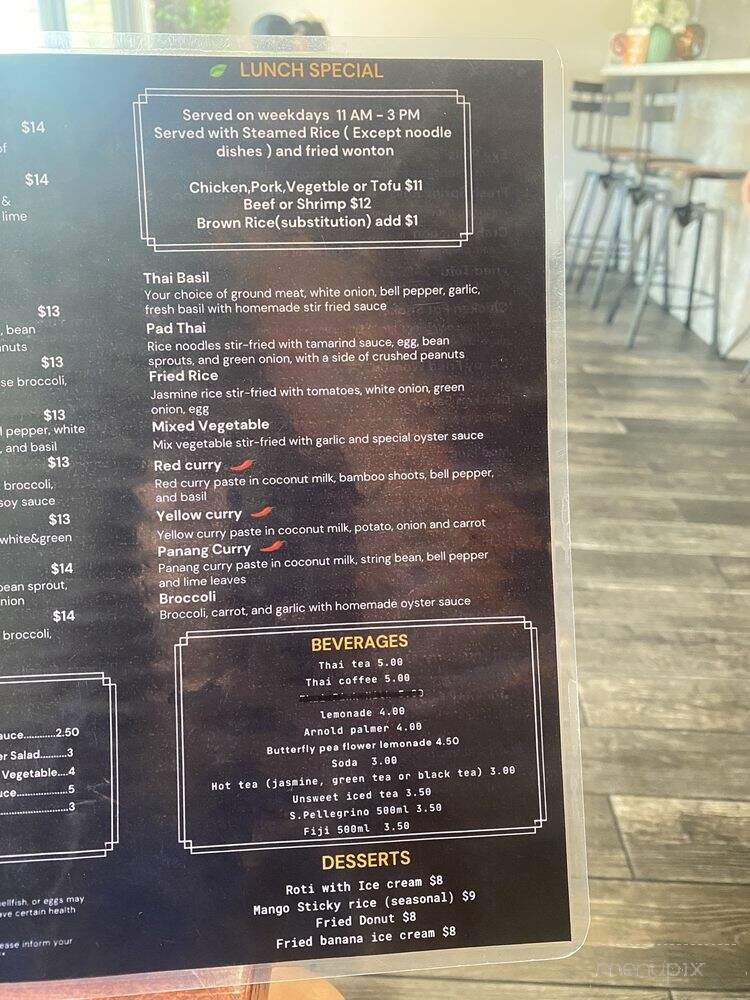 Chalong Thai Street Kitchen - Las Vegas, NV menu_pic