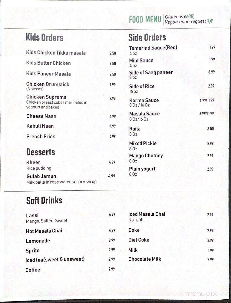 Spice Kitchen - Northglenn, CO menu_pic