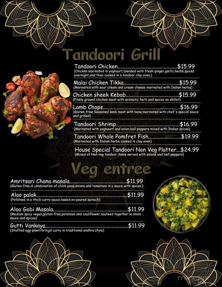 Red Chillez Indian Cuisine & Bar - Concord, NC menu_pic