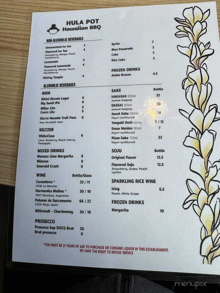 Hula Pot - Coeur d'Alene, ID menu_pic