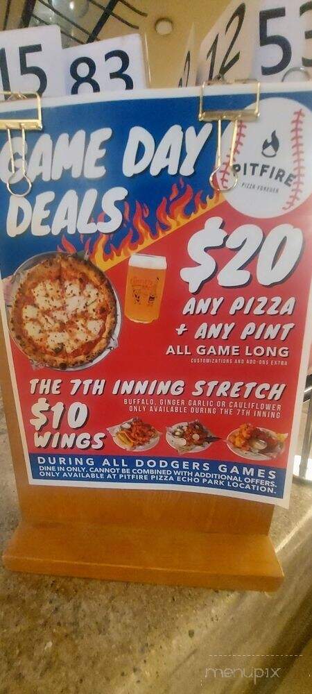 Pitfire Pizza - Los Angeles, CA menu_pic