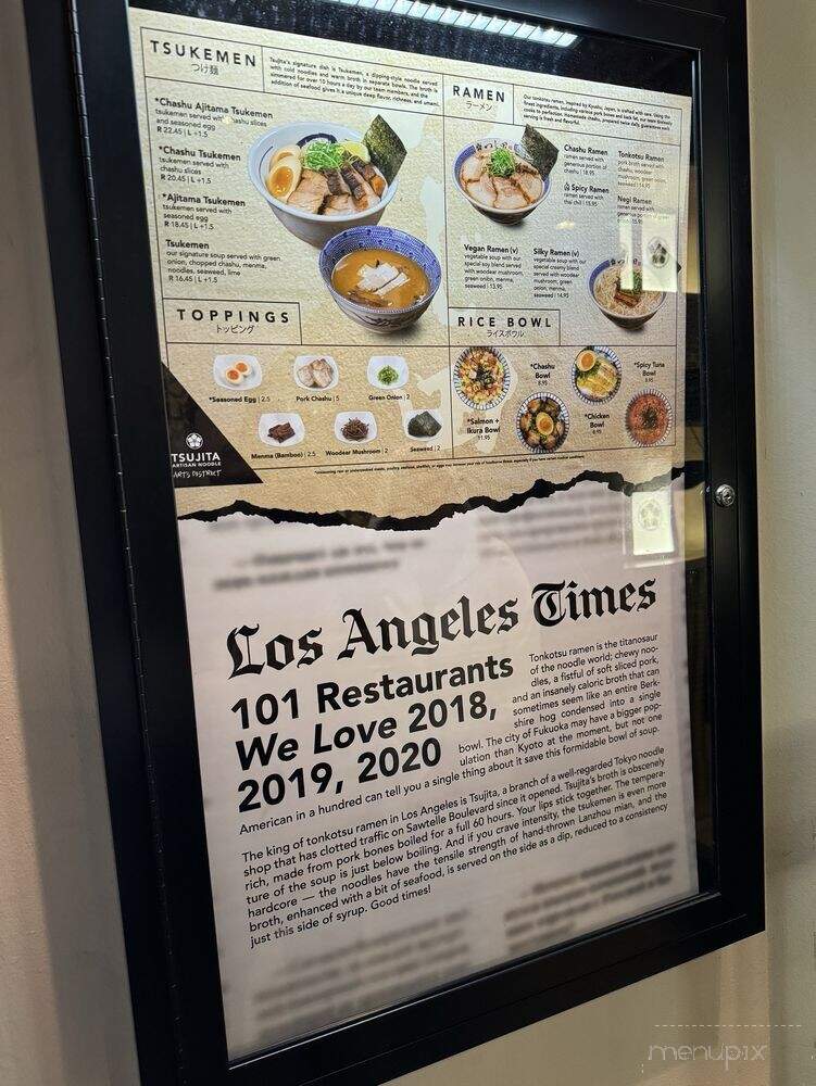 Tsujita Artisan Noodle - Los Angeles, CA menu_pic