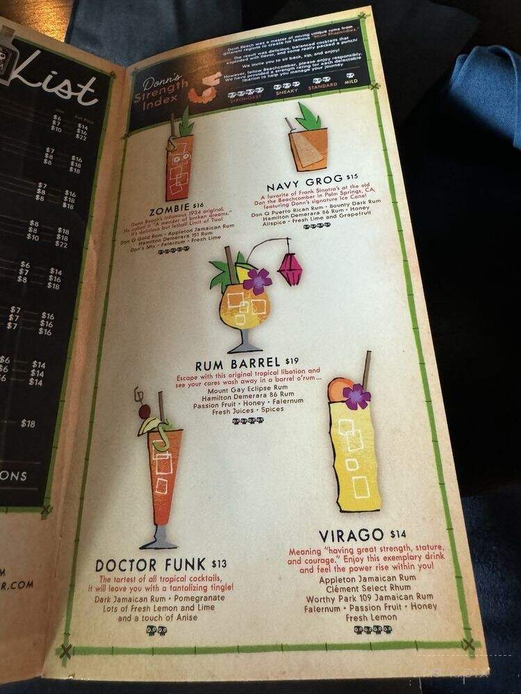 Don the Beachcomber - Madeira Beach, FL menu_pic