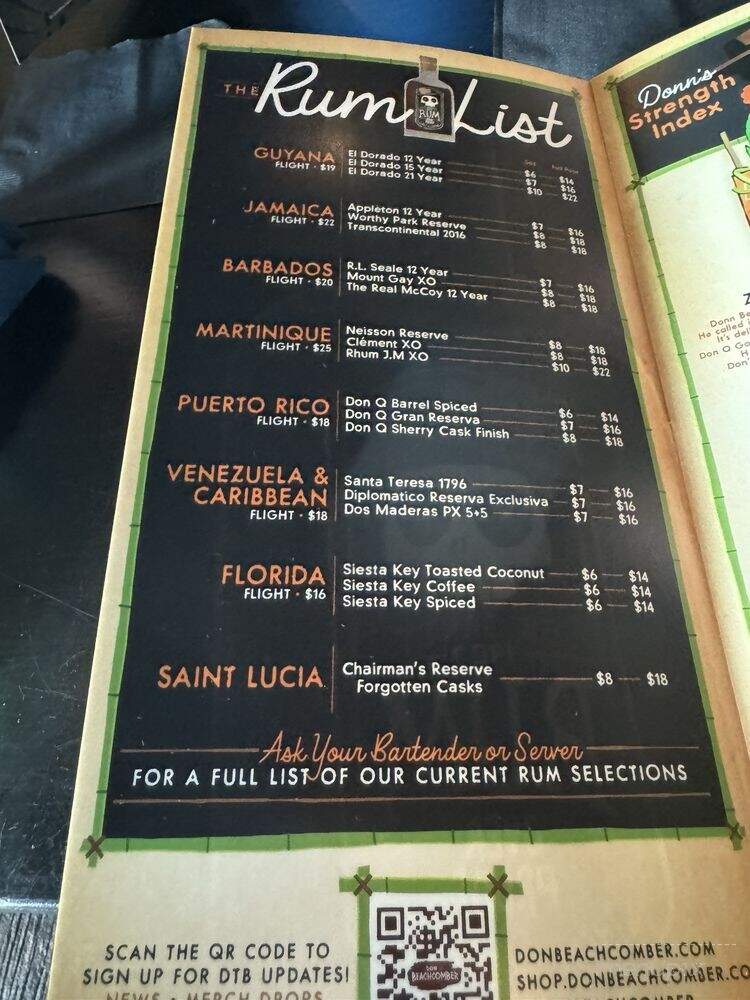 Don the Beachcomber - Madeira Beach, FL menu_pic