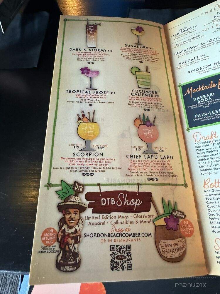 Don the Beachcomber - Madeira Beach, FL menu_pic