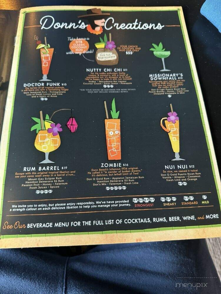 Don the Beachcomber - Madeira Beach, FL menu_pic