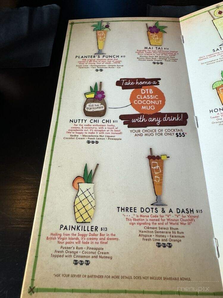 Don the Beachcomber - Madeira Beach, FL menu_pic