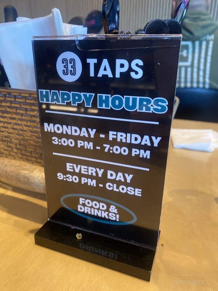 33 Taps DTLA - Los Angeles, CA menu_pic