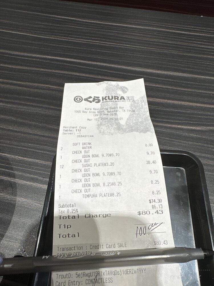 Kura Revolving Sushi Bar - Webster, TX menu_pic
