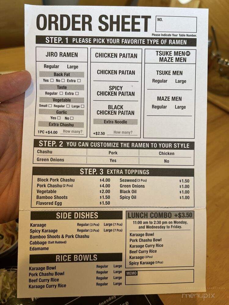 Ramen Akimoto - Yorba Linda, CA menu_pic