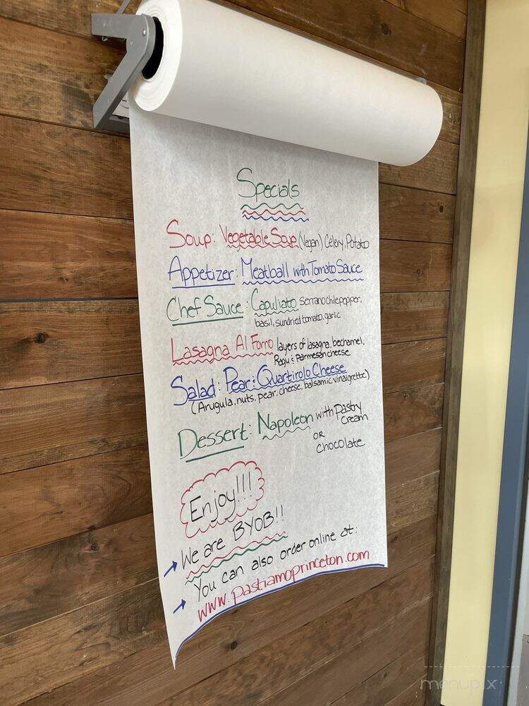 Pastiamo Pasta Bar & Cafe - Princeton, NJ menu_pic