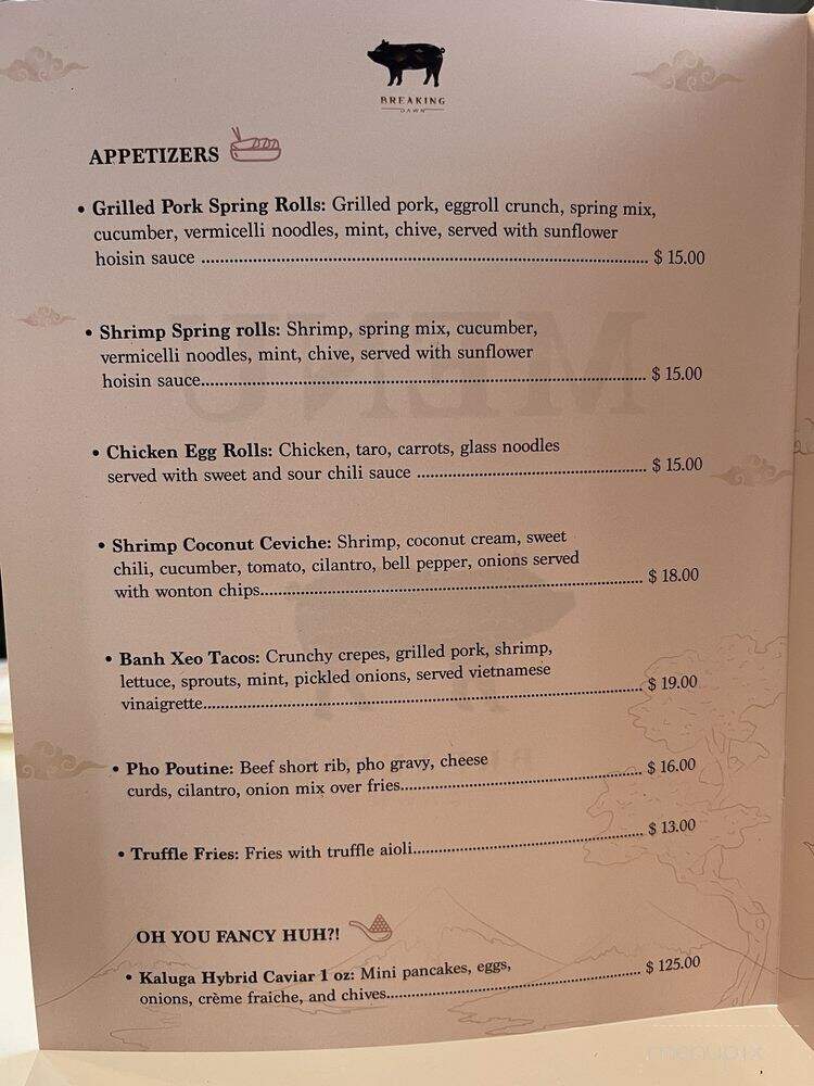 Breaking Dawn Brunch - Los Gatos, CA menu_pic