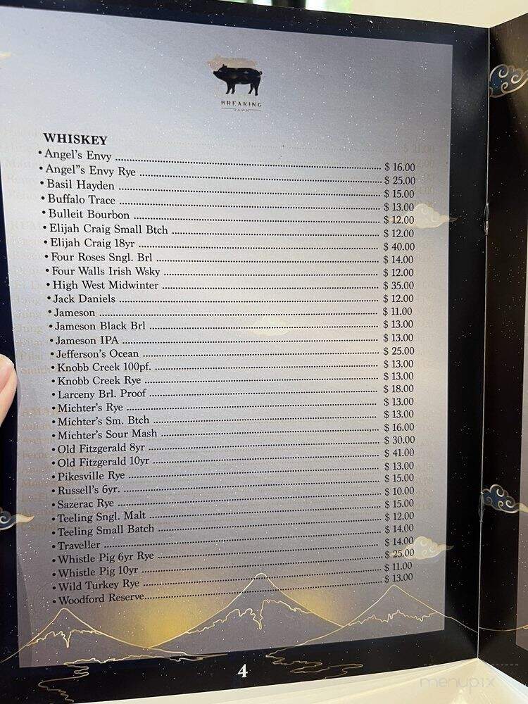 Breaking Dawn Brunch - Los Gatos, CA menu_pic