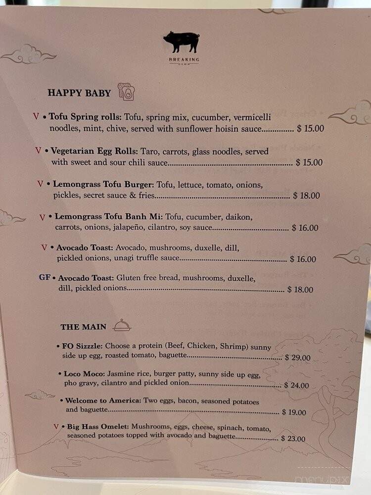 Breaking Dawn Brunch - Los Gatos, CA menu_pic