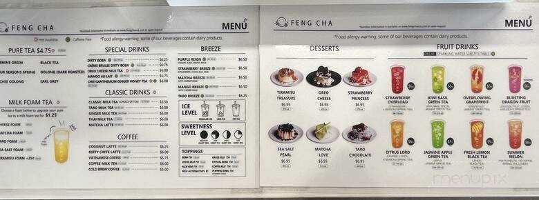 Feng Cha - Riverside, CA menu_pic
