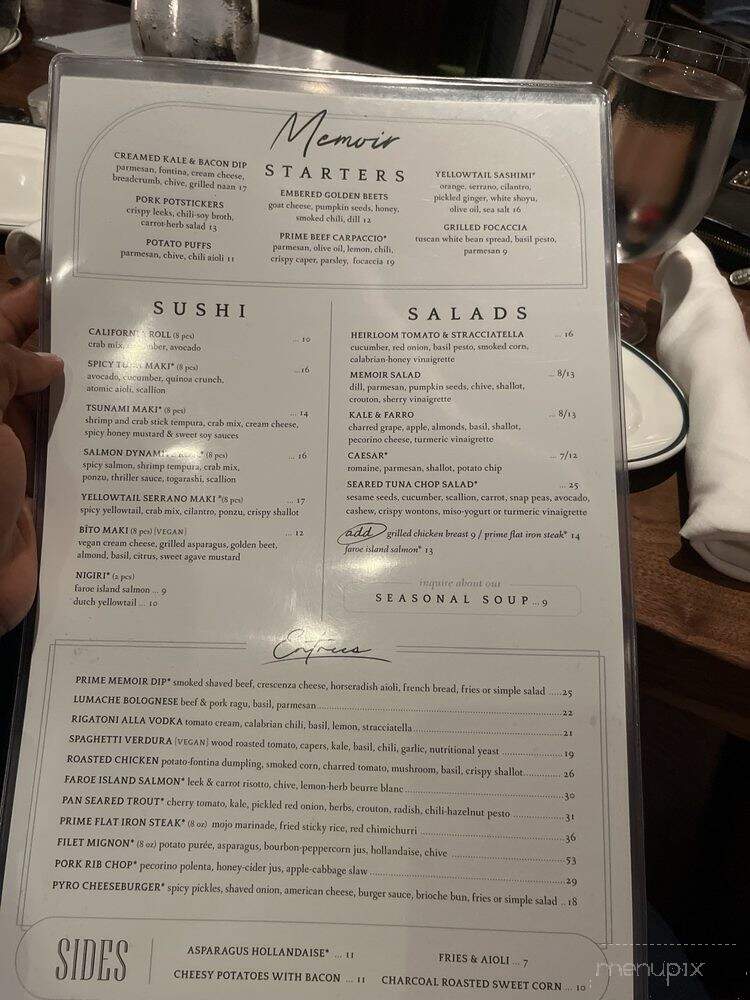 Memoir - Omaha, NE menu_pic