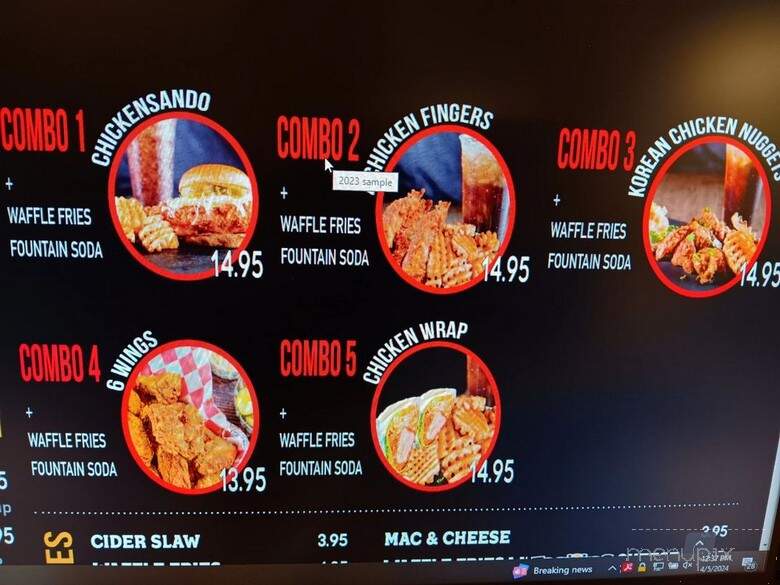 Hangry Joe's Hot Chicken - Sacramento, CA menu_pic