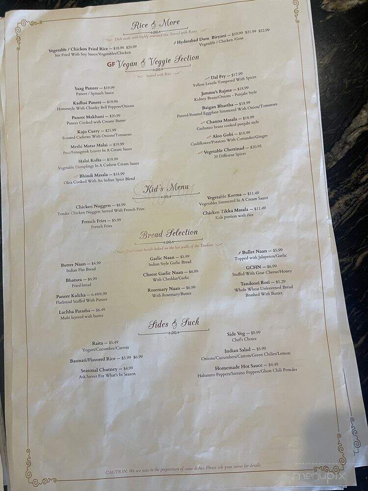 Saffron - Birmingham, AL menu_pic