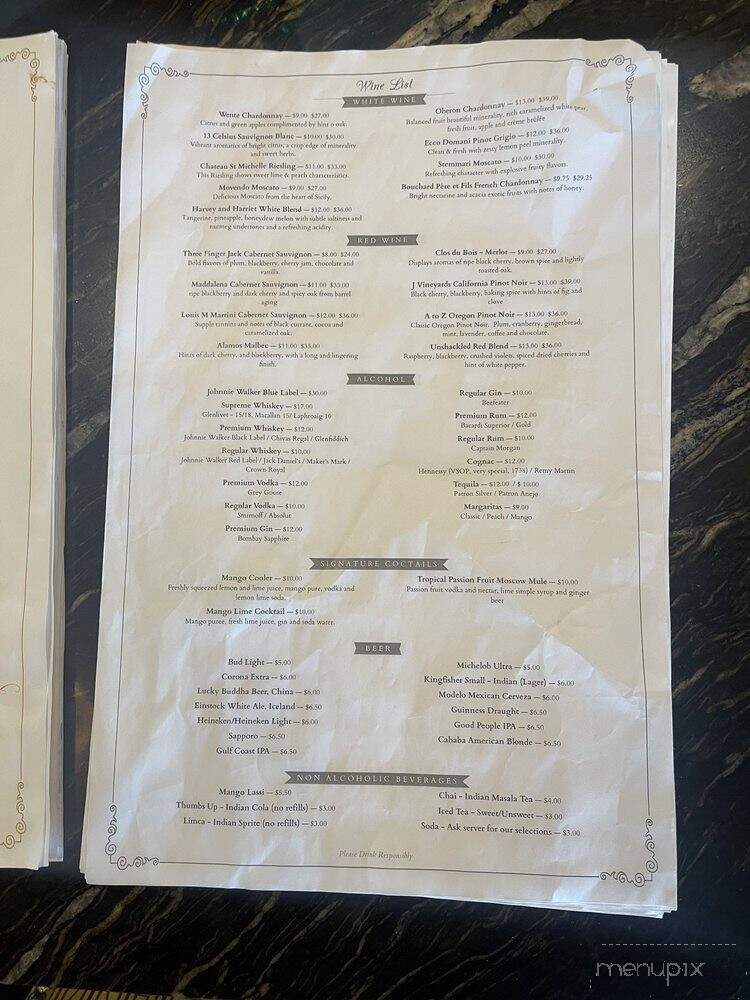 Saffron - Birmingham, AL menu_pic