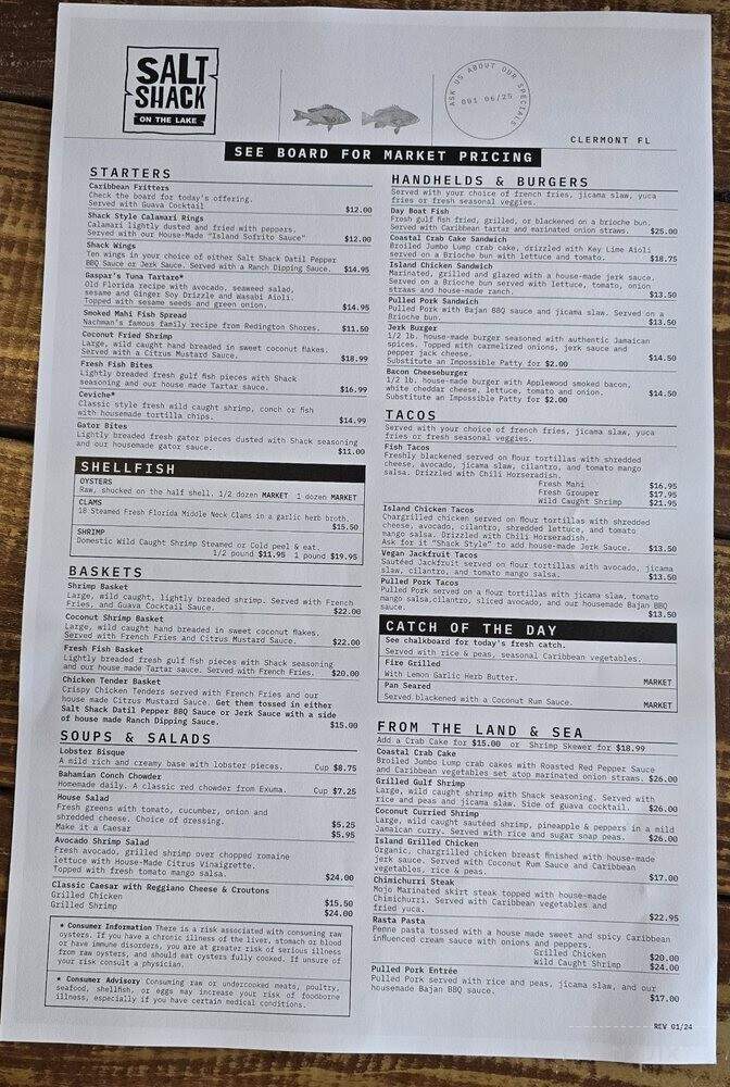 Salt Shack - Clermont, FL menu_pic