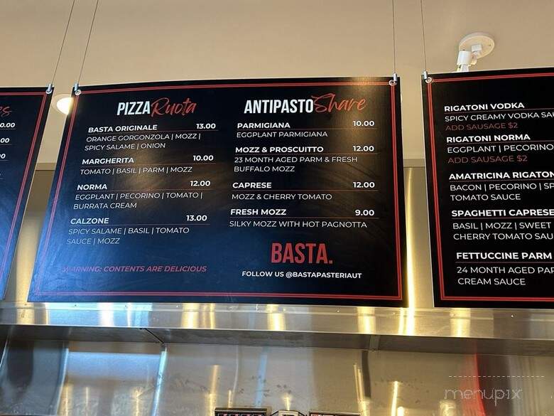 BASTA. Pasteria - Murray, UT menu_pic