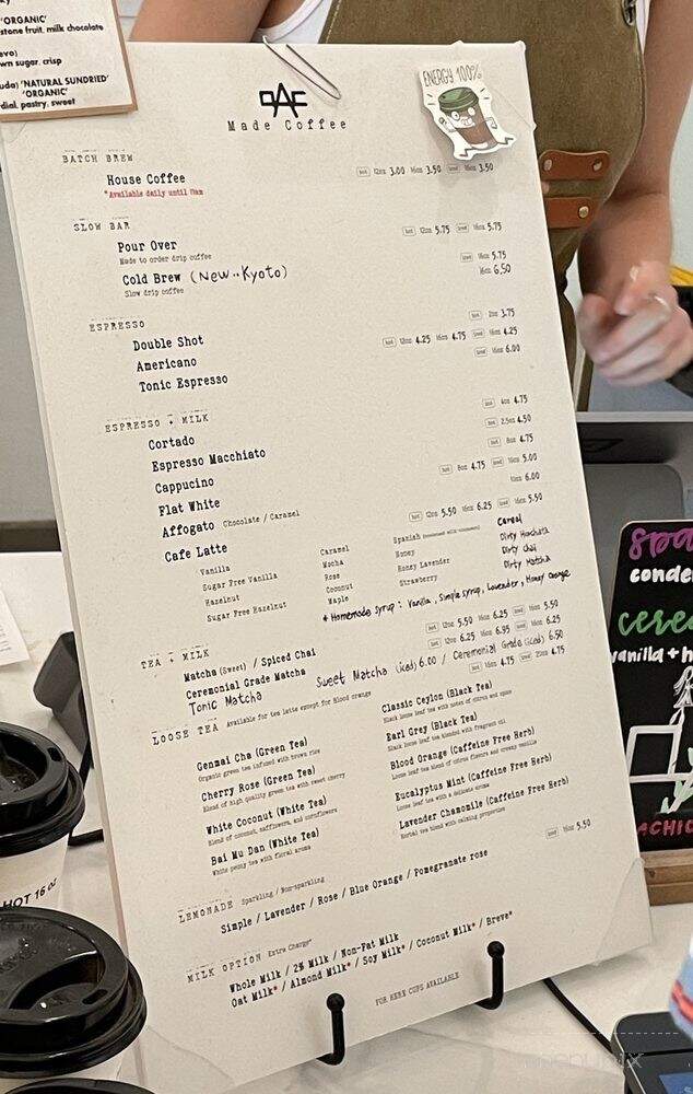 Made Coffee - Yorba Linda, CA menu_pic