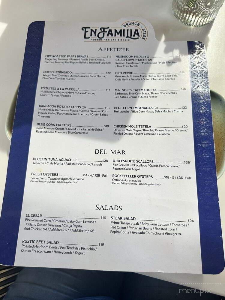 En Familia - Anaheim, CA menu_pic