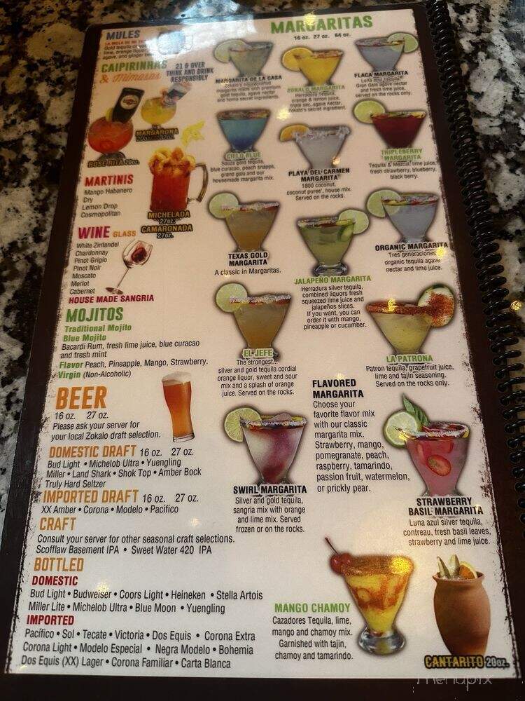 The Zokalo Mexicantina - Newnan, GA menu_pic