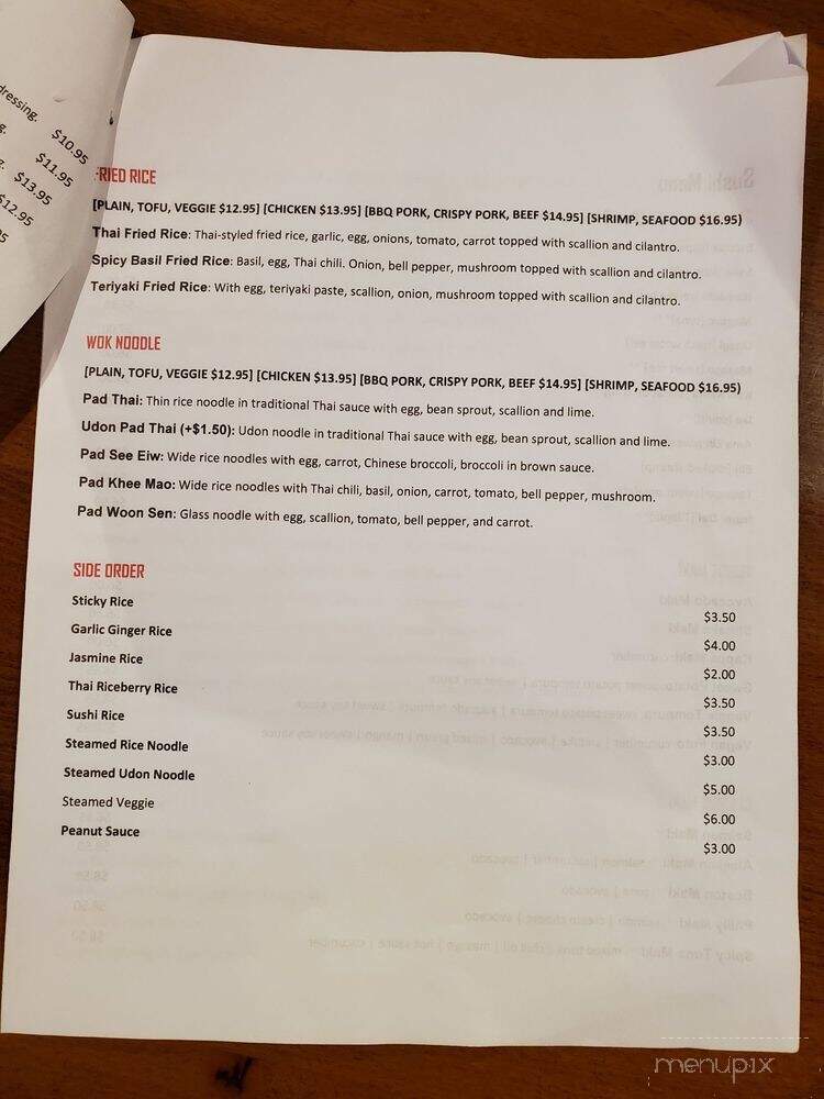White Crane Retro Thai & Sushi - Naperville, IL menu_pic