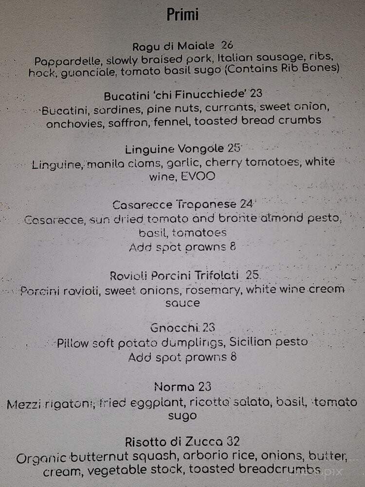 Isola Osteria - Danville, CA menu_pic