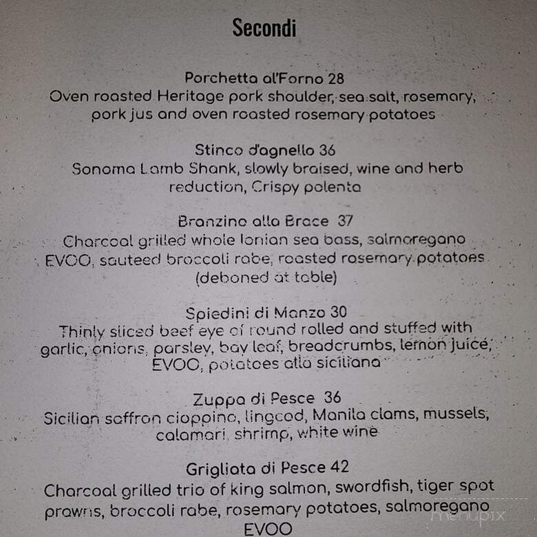 Isola Osteria - Danville, CA menu_pic