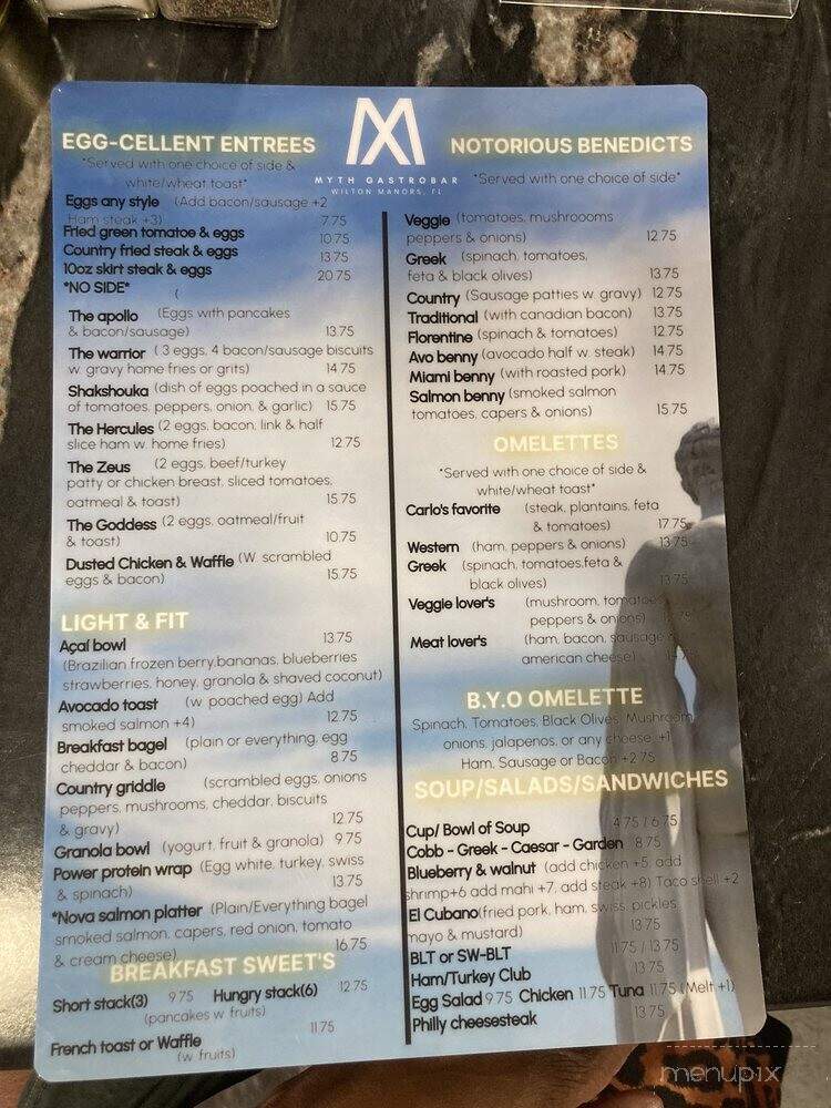 Myth Gastrobar - Wilton Manors, FL menu_pic