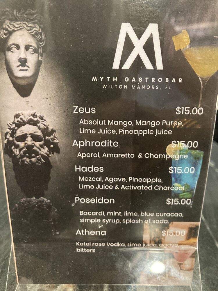 Myth Gastrobar - Wilton Manors, FL menu_pic