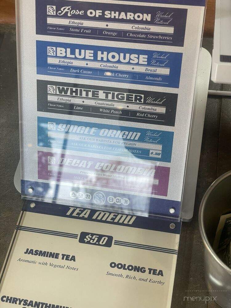 Smoking Tiger Coffee Lab - San Gabriel, CA menu_pic