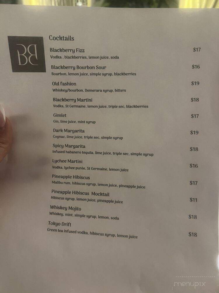 Blackberry Bliss Restaurant and Lounge - Glendale, CA menu_pic