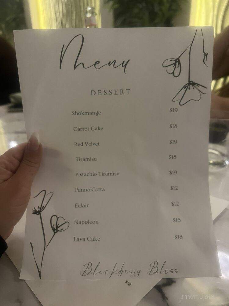 Blackberry Bliss Restaurant and Lounge - Glendale, CA menu_pic